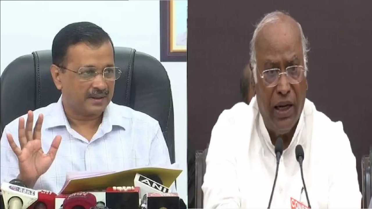 arvind kejriwal and mallikarjun kharge