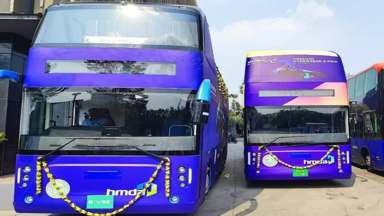 Double decker bus in Hyderabad