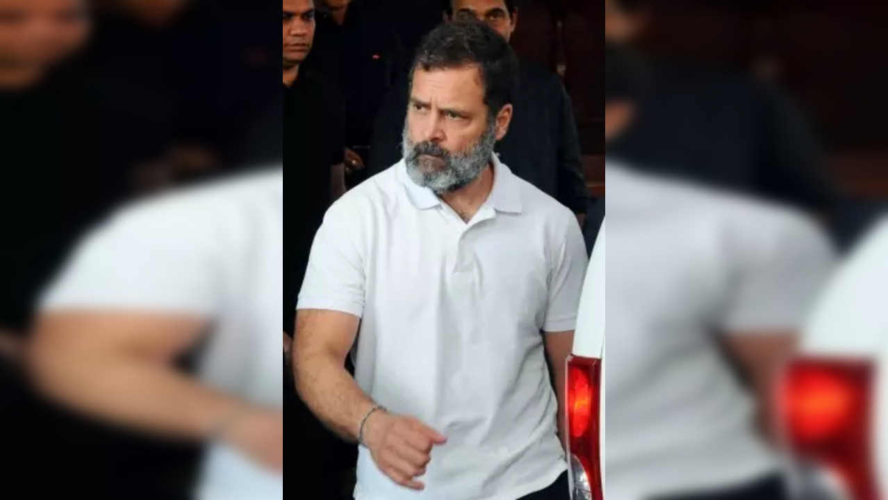 New Delhi:Congress leader Rahul Gandhi arrives at Parliament House complex, in New Delhi, on Wednesday, March 29, 2023. (Photo: Qamar Sibtain/IANS)