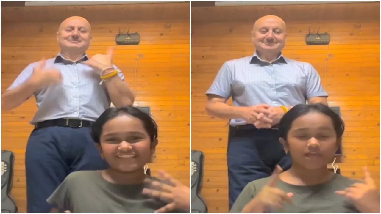 Vanshika Kaushik and Anupam Kher