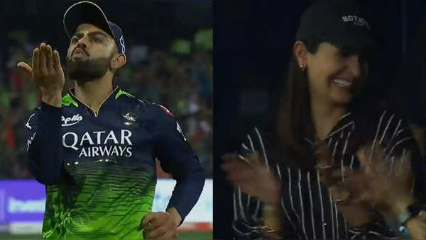 Virat Kohli Blows Flying Kiss To Anushka Sharma In Stands During RCB-RR ...