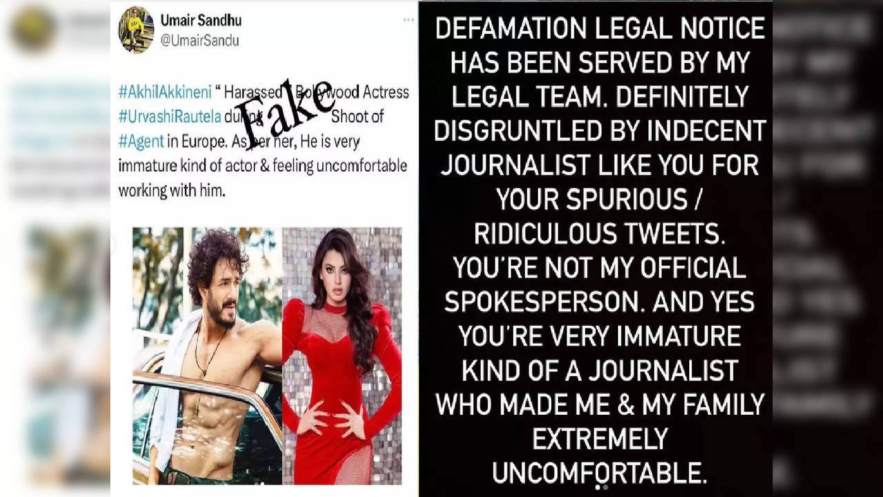 urvashi rautela, Defamation notice