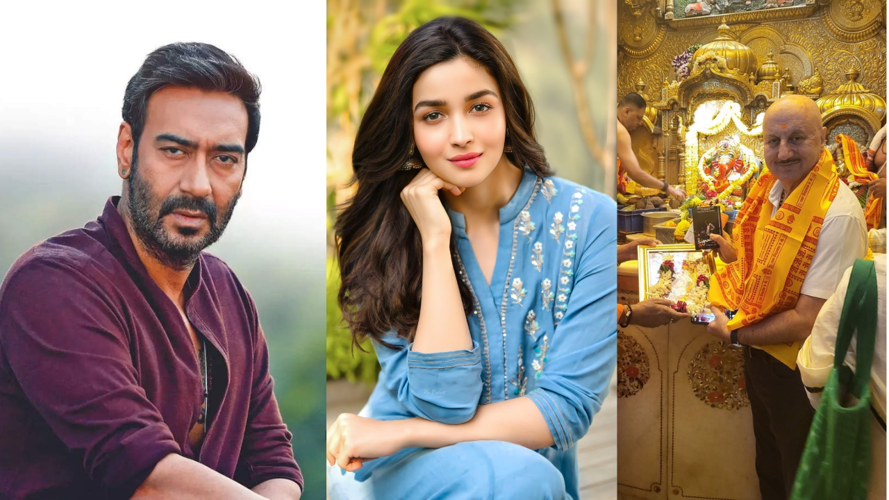 Ajay Devgn, Alia Bhatt, Anupam Kher