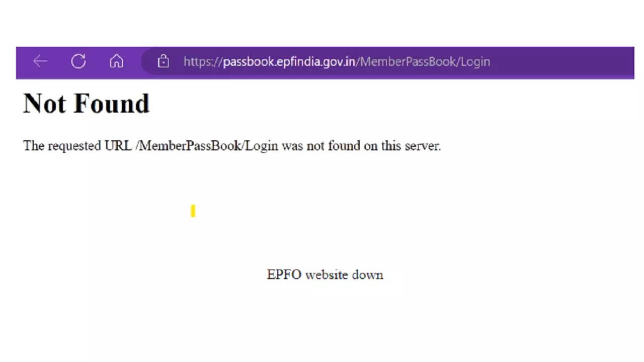 EPFO Website Down