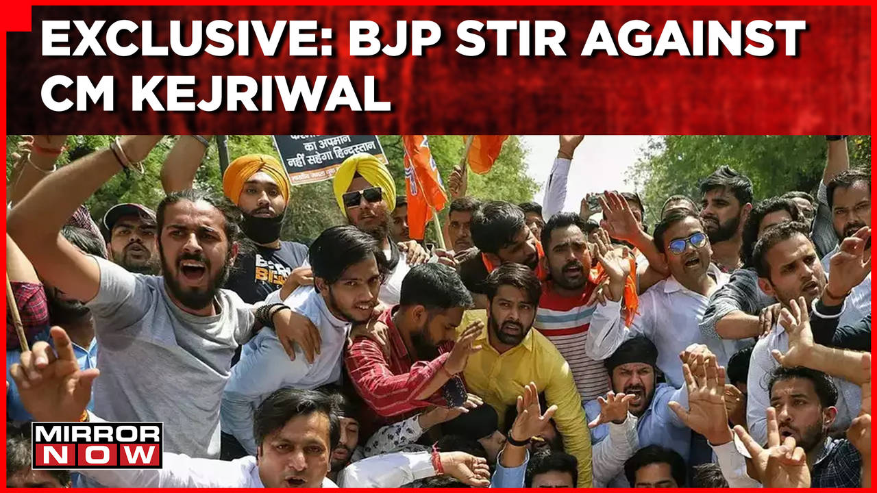 'Kejriwal Chor Hai', BJP Workers Stages Protests Outside CM's Residence ...