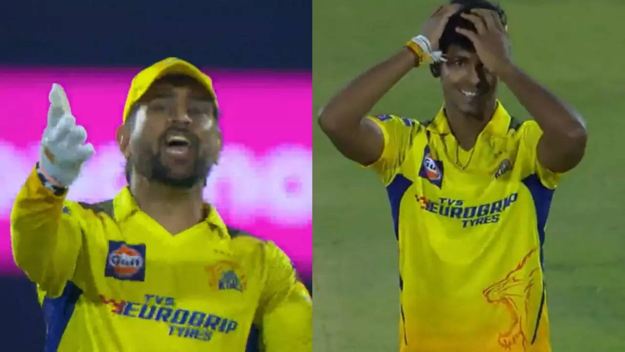 MS Dhoni yells at Matheesha Pathirana