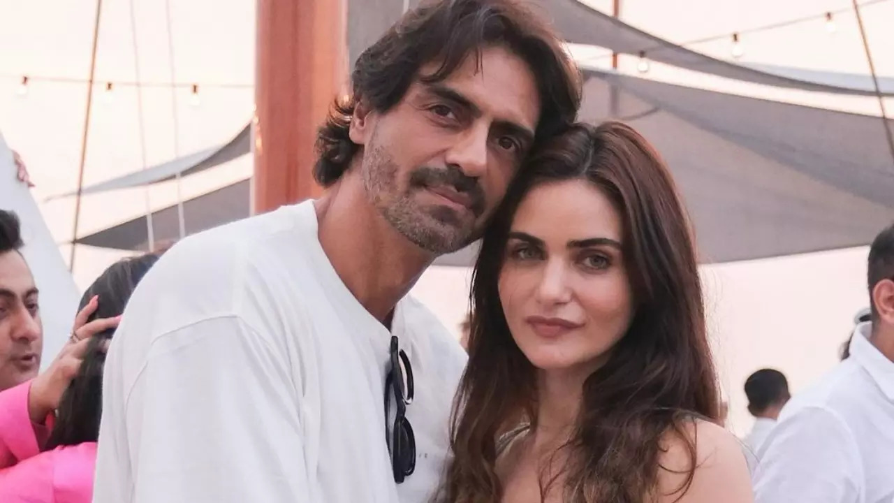 Arjun Rampal and Gabriella Demetraides