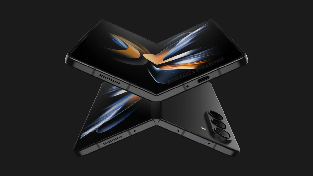 Samsung Galaxy Z Fold5 CAD Render (Credits: OnLeaks/ Smartprix)