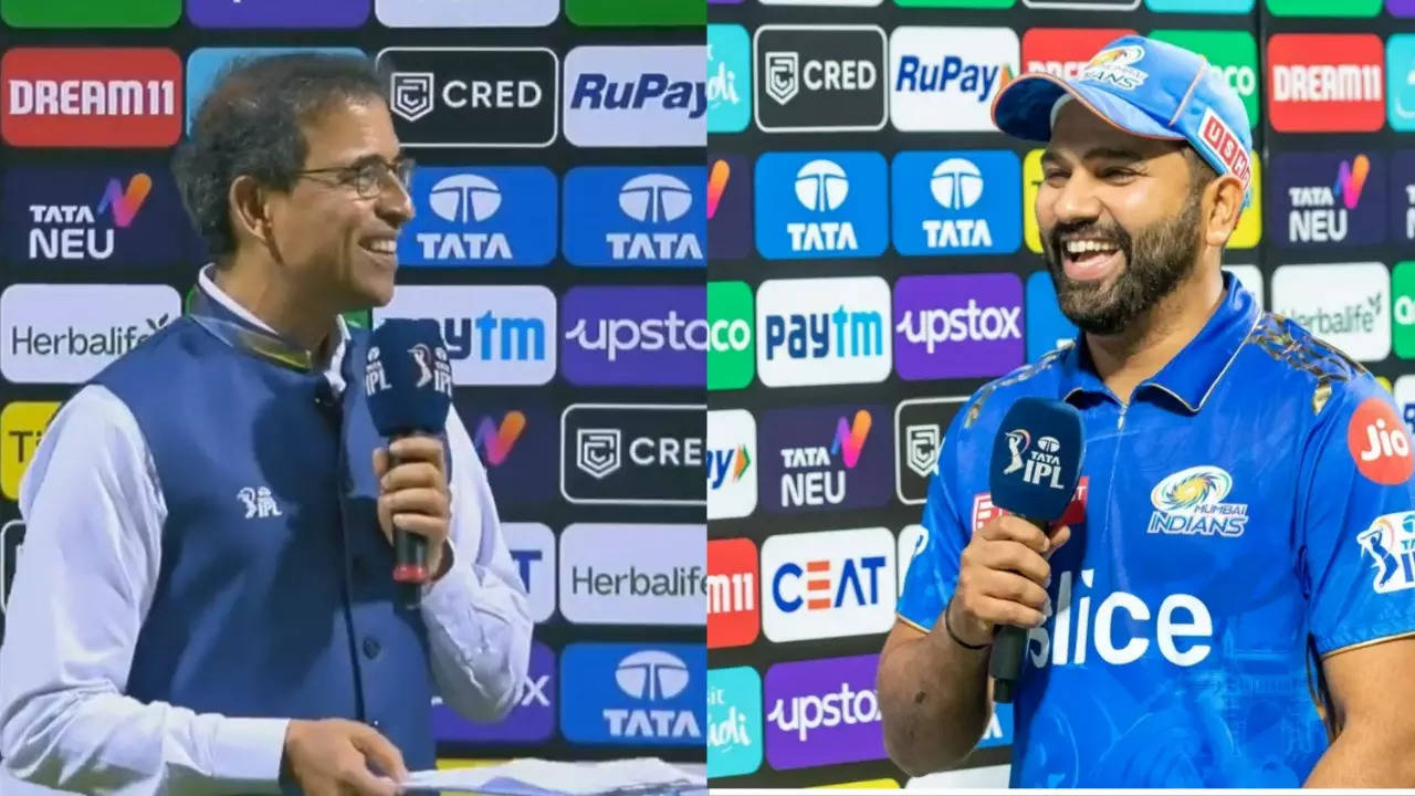 Rohit Sharma banter with Harsha Bhogle