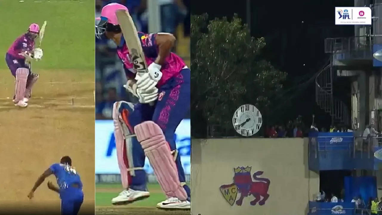 Yashasvi Jaiswal Six Jofra Archer IPL 2023 MI vs RR Ball out of stadium.