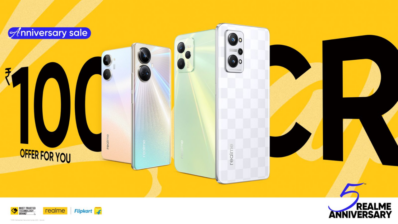 Realme announces GT 2 for the anniversary sale offering flat discount.  Details