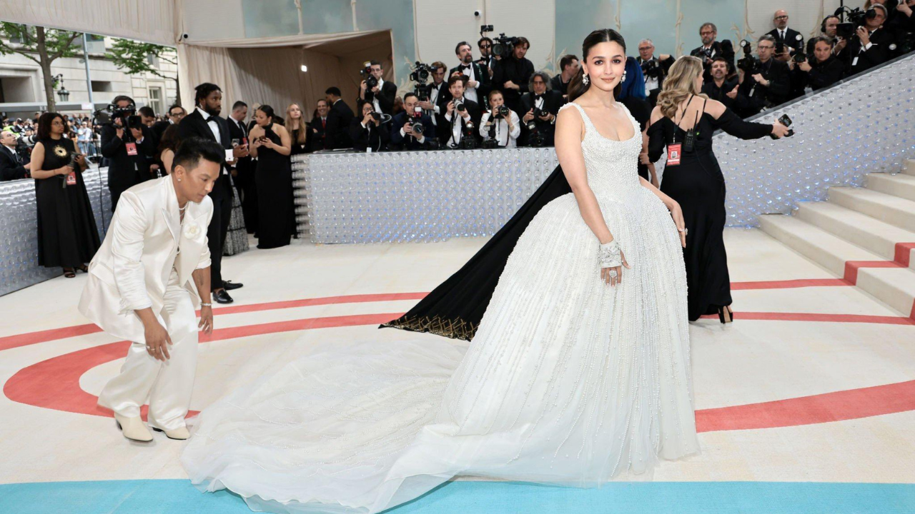 Alia Bhatt on the Met Gala 2023 red carpet