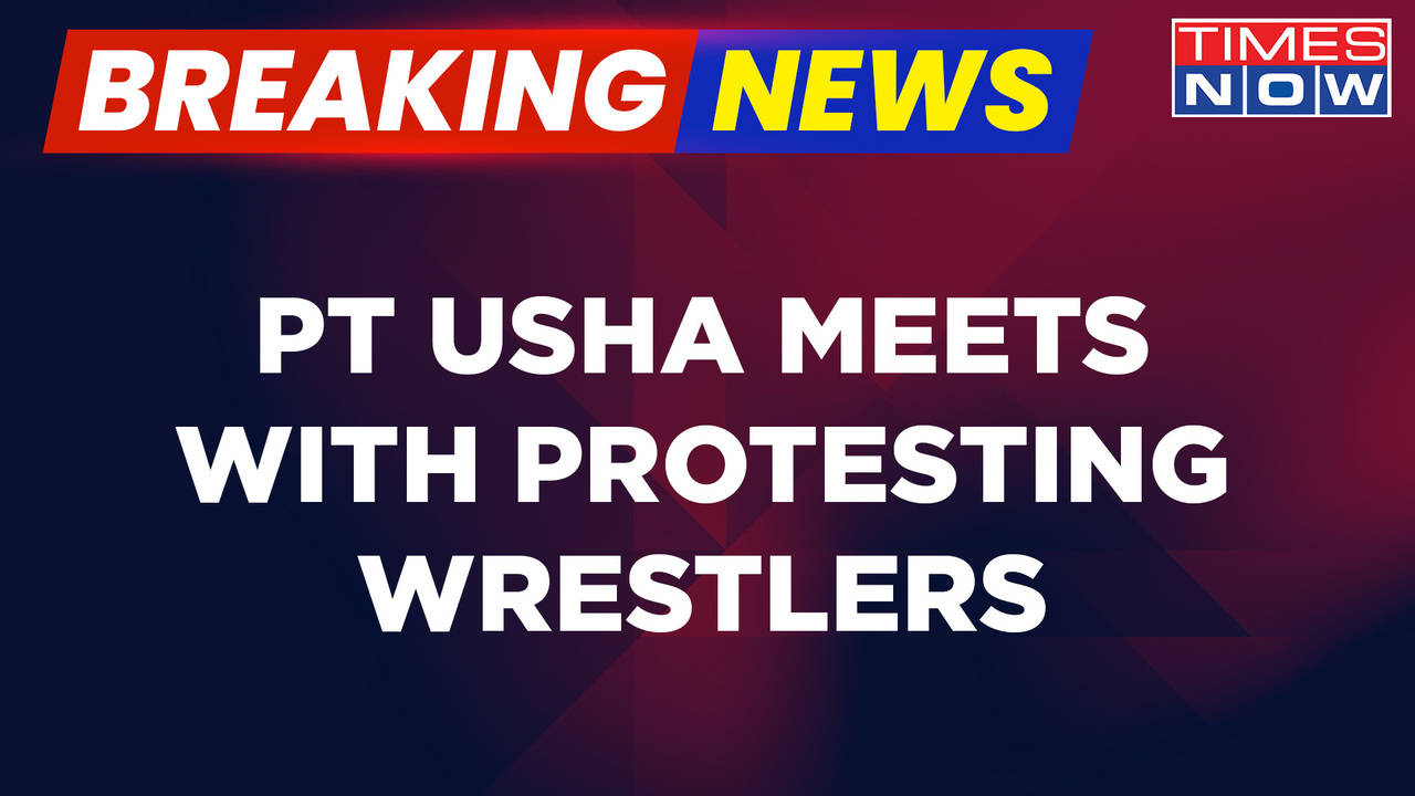 Breaking News IOA Chief PT Usha Meets Protesting Wrestlers At Jantar