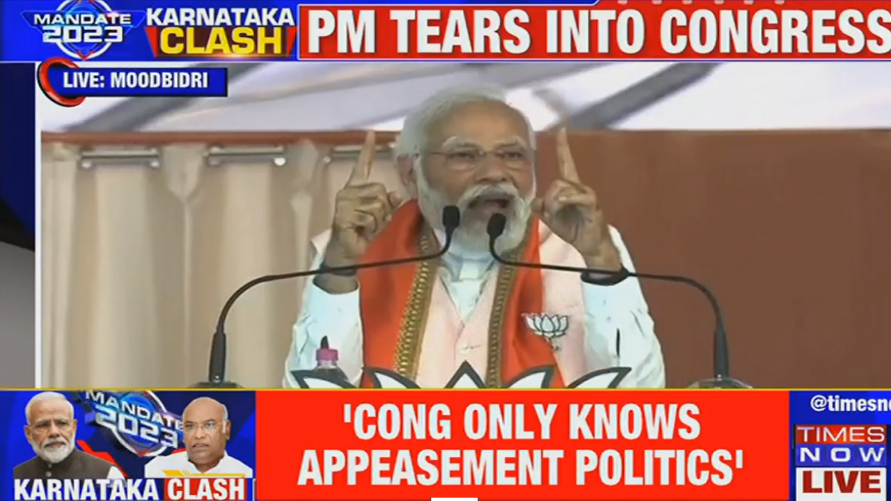 PM Modi attacks Congress in Mudbidri