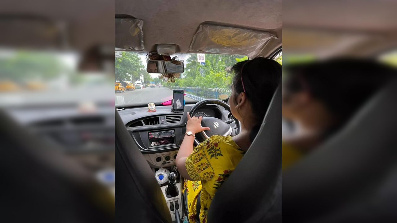 Kolkata woman ditches conventional jobs, makes Rs 40K per month by driving cab